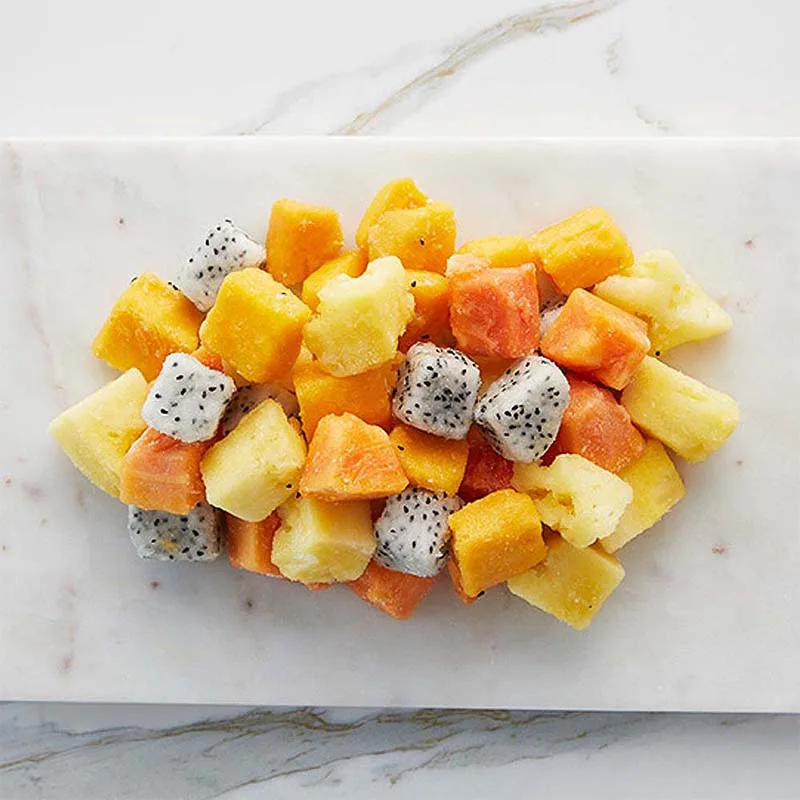 Gefroren 4 gemischte Früchte/5 gemischtes Gemüse 1kg (Mango/Wassermelone/Getränke/Ananas) (Erbsen/Karotten/Mais/grüne Bohnen/Sojabohnen)