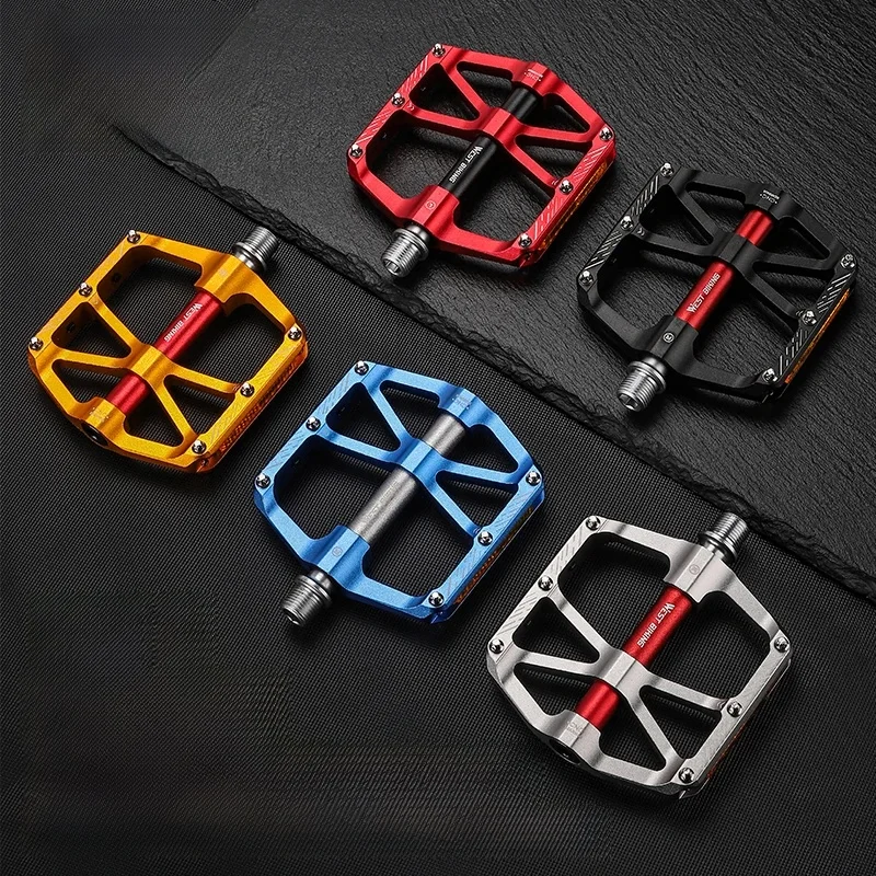AliExpress West Biking WEST BIKING CNC 3 Bearing Bicycle Pedals Ultralight BMX MTB Road Bike Pedals Non-slip Aluminum Alloy Reflective Cycling Parts