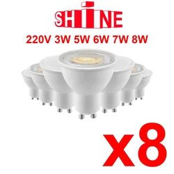 8PCS 38 120 Degree foco LED Spotlight GU10 AC220V-240V led lamp bulb warm white cold white daylight led lighting for living room