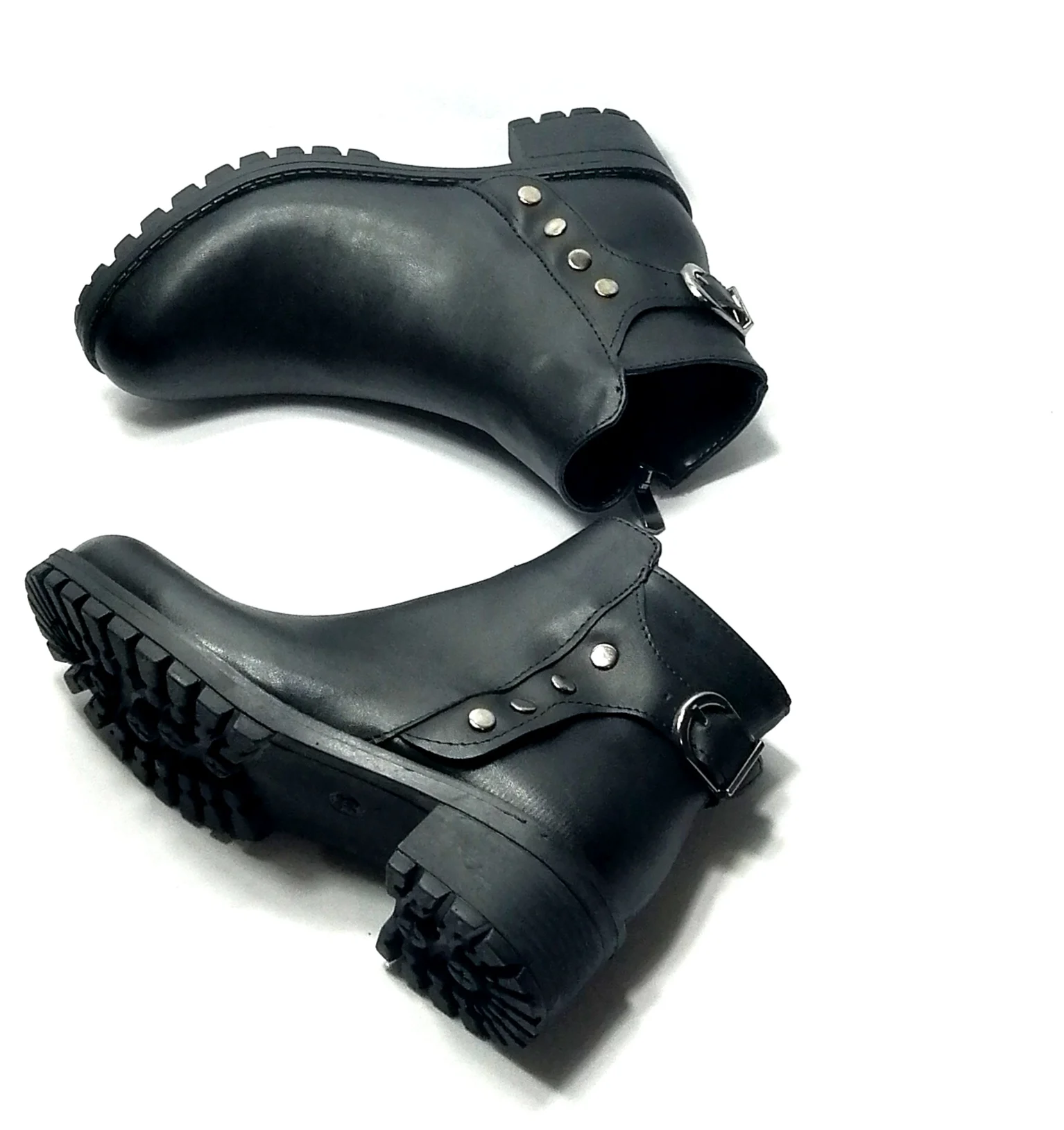 BLACK WOMEN'S SHORT AND THICK HEELED WINTER BOOTS RUBBER SOLE WATER RESISTANT MODERN NEW SEASON OFFICE AND DAILY USE BOOTS image 6
