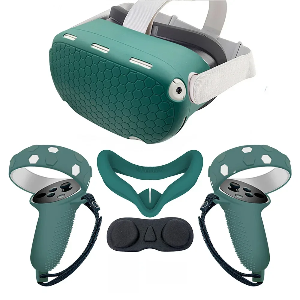Silikonowa osłona ochronna do zestawu słuchawkowego Oculus Quest 2 do zestawu słuchawkowego Quest2 VR Osłona główki na twarz Podkładka pod oczy Uchwyt Uchwyt Akcesoria VR — zdjęcie produktu 7