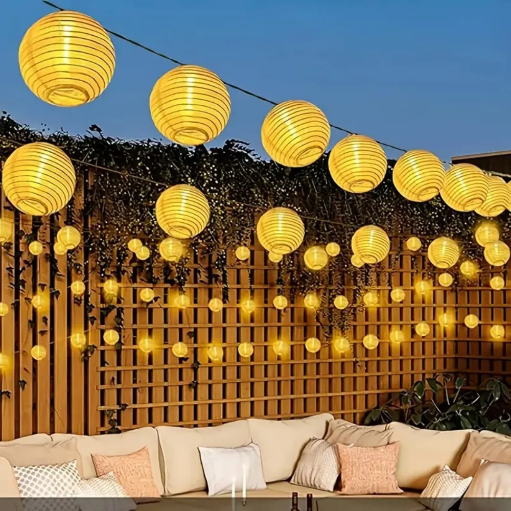 Linterna impermeable, guirnaldas de luces alimentadas por energía Solar, 10-30 LED, guirnalda para exteriores, luces de Patio, lámpara de energía Solar para decoración navideña de jardín