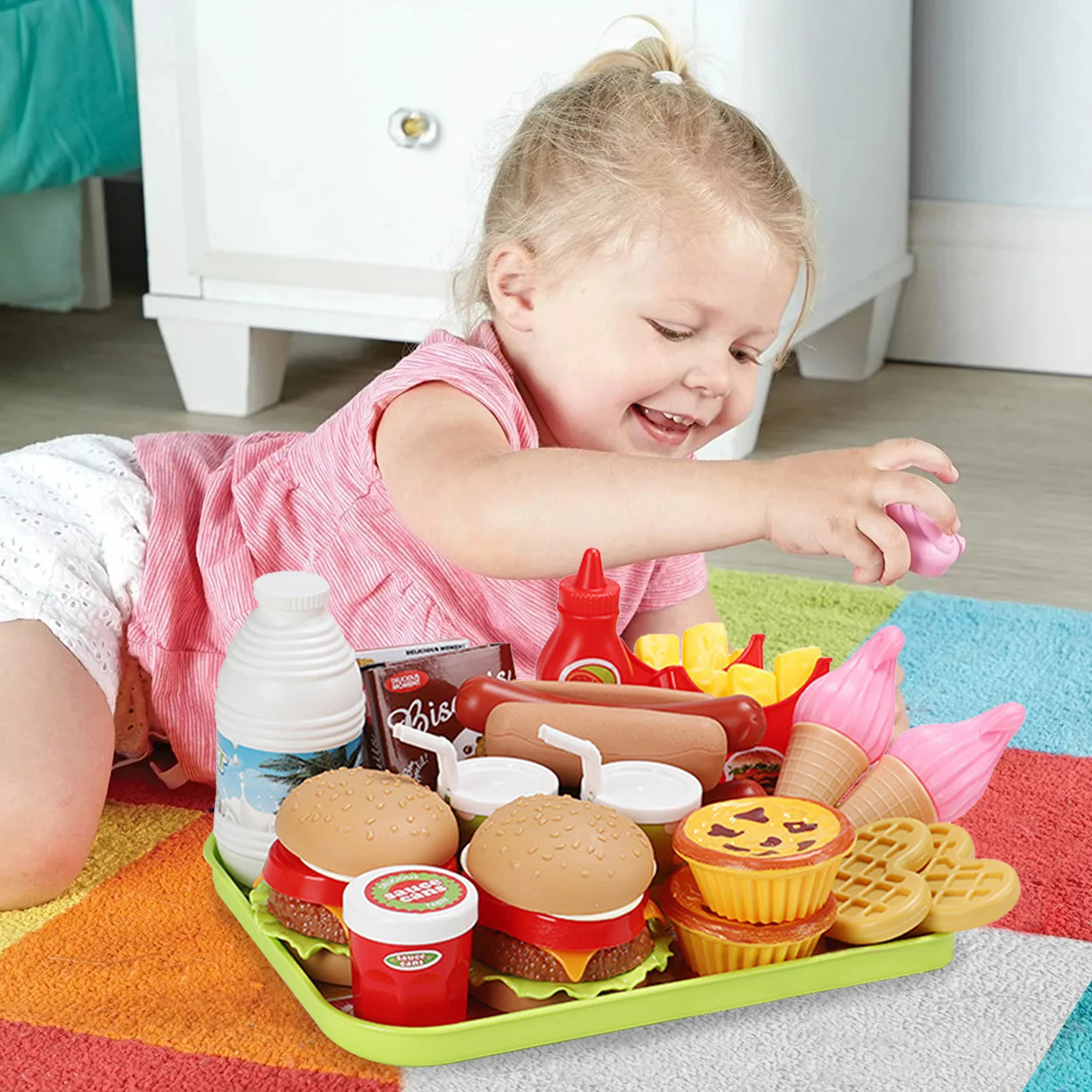 DARUPSUN 30 szt. Mini jedzenie udawać zabawki kuchenne dla dziewczynek zabawki dla dzieci akcesoria do kuchni dla dzieci