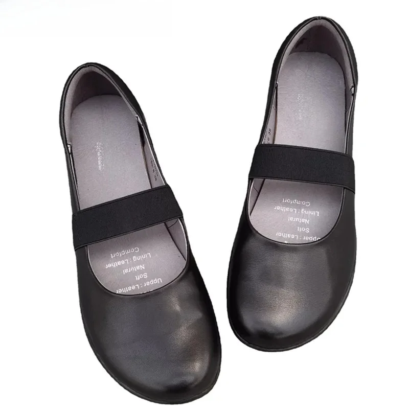 Careaymade-skóra wewnętrzna i zewnętrzna 100% oddychające buty skórzane, skóra bydlęca płytkie usta pojedyncze buty proste buty damskie — zdjęcie 2