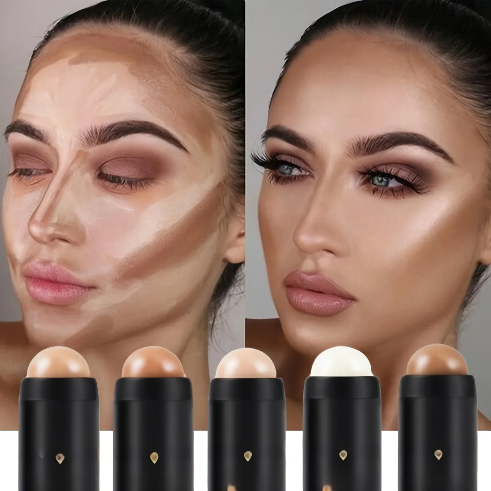 Surligneur éclaircissant maquillage visage contour bronzant bâton fard à joues Rouge crème modifier correcteur stylo pour maquillage naturel 3D