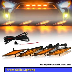 4x Front Grill Lights For 2014-2023 Toyota 4Runner TRD Pro Grille Including SR5 TRD Off-Road Limited TRO Pro Models Raptor Style