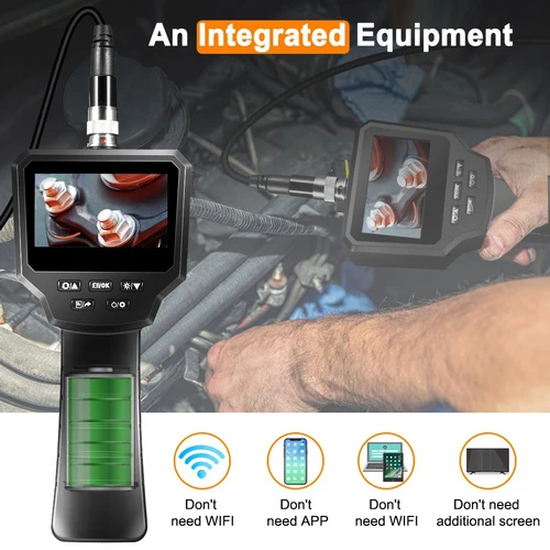 Endoscopio de vídeo para coches móviles, boroscopio automotriz, boroscopio, dispositivo de inspección de tuberías, herramientas de cámara con Cable, 2,4 pulgadas, 8MM, 1080P