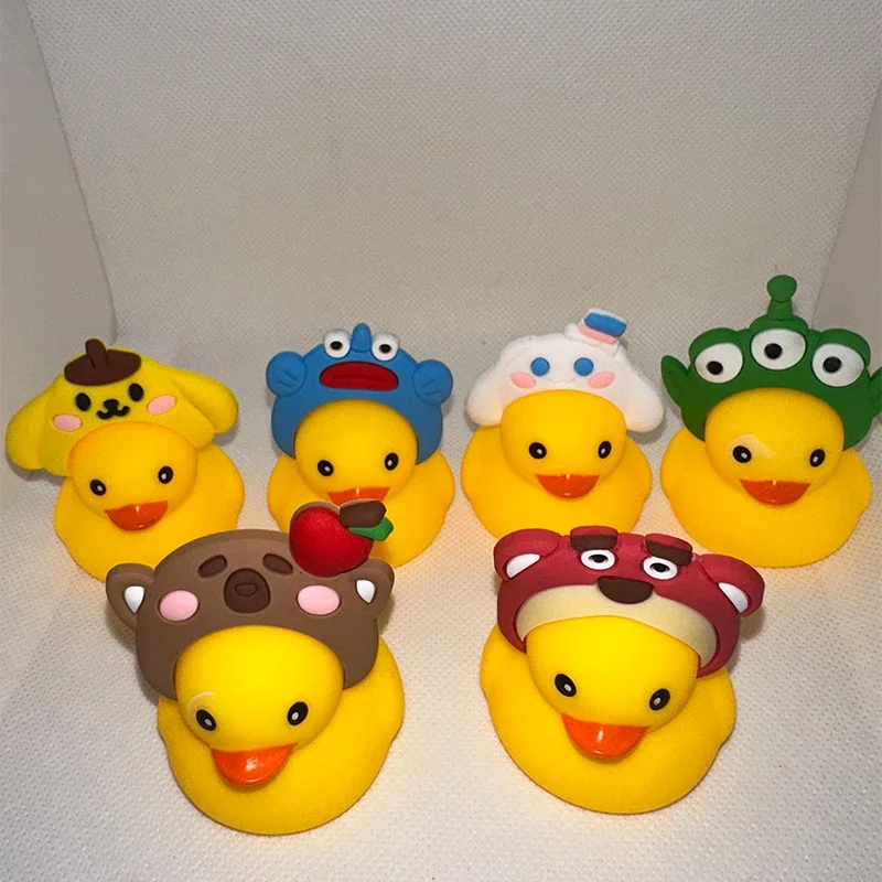 Canard en caoutchouc pour voiture, ornements de tableau de bord de voiture, canard jaune, Jeep Ducking