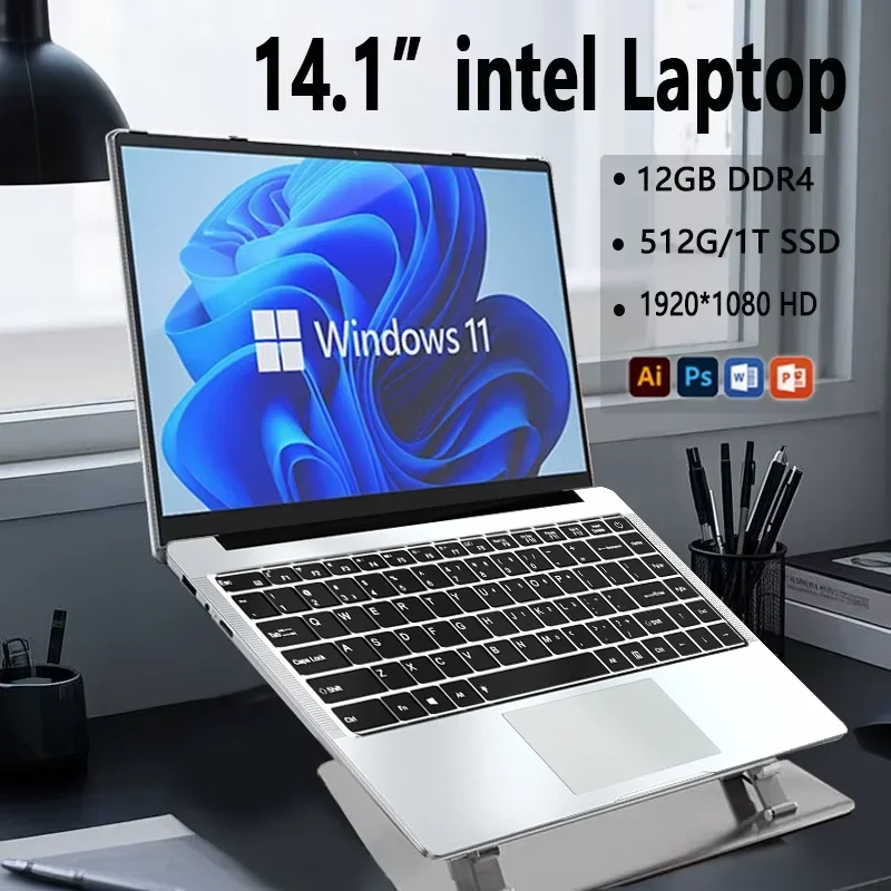 Computer portatile da 14.1 "pollici Intel Core i7 7500U 12GB RAM 512GB 1TB 2TB SSD Laptop Windows 11 Notebook PC Office Study Gaming la