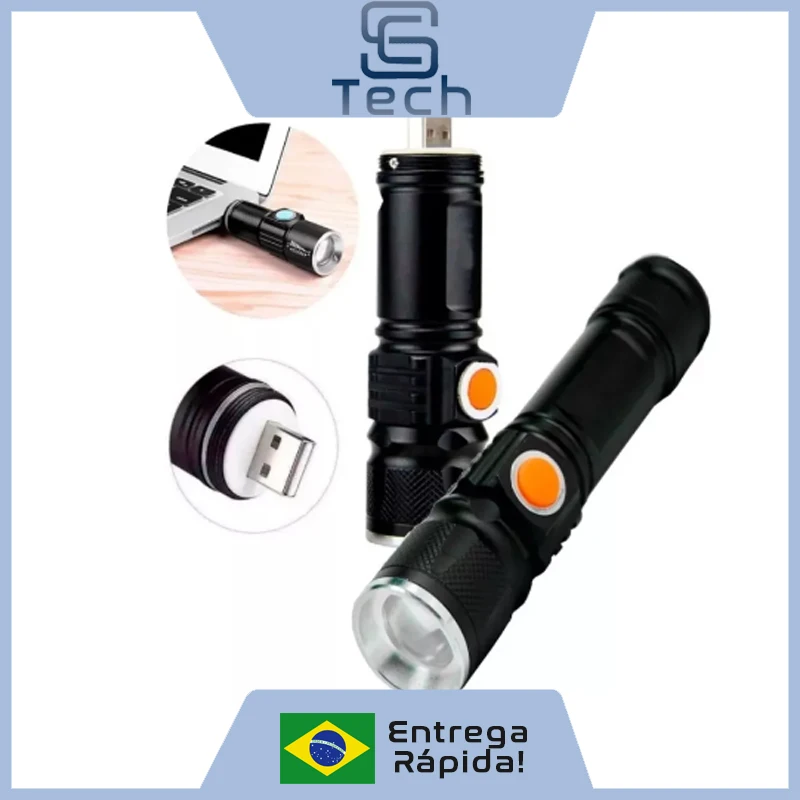 Professional Dj Rechargeable Strobo Mini USB Led Flashlight