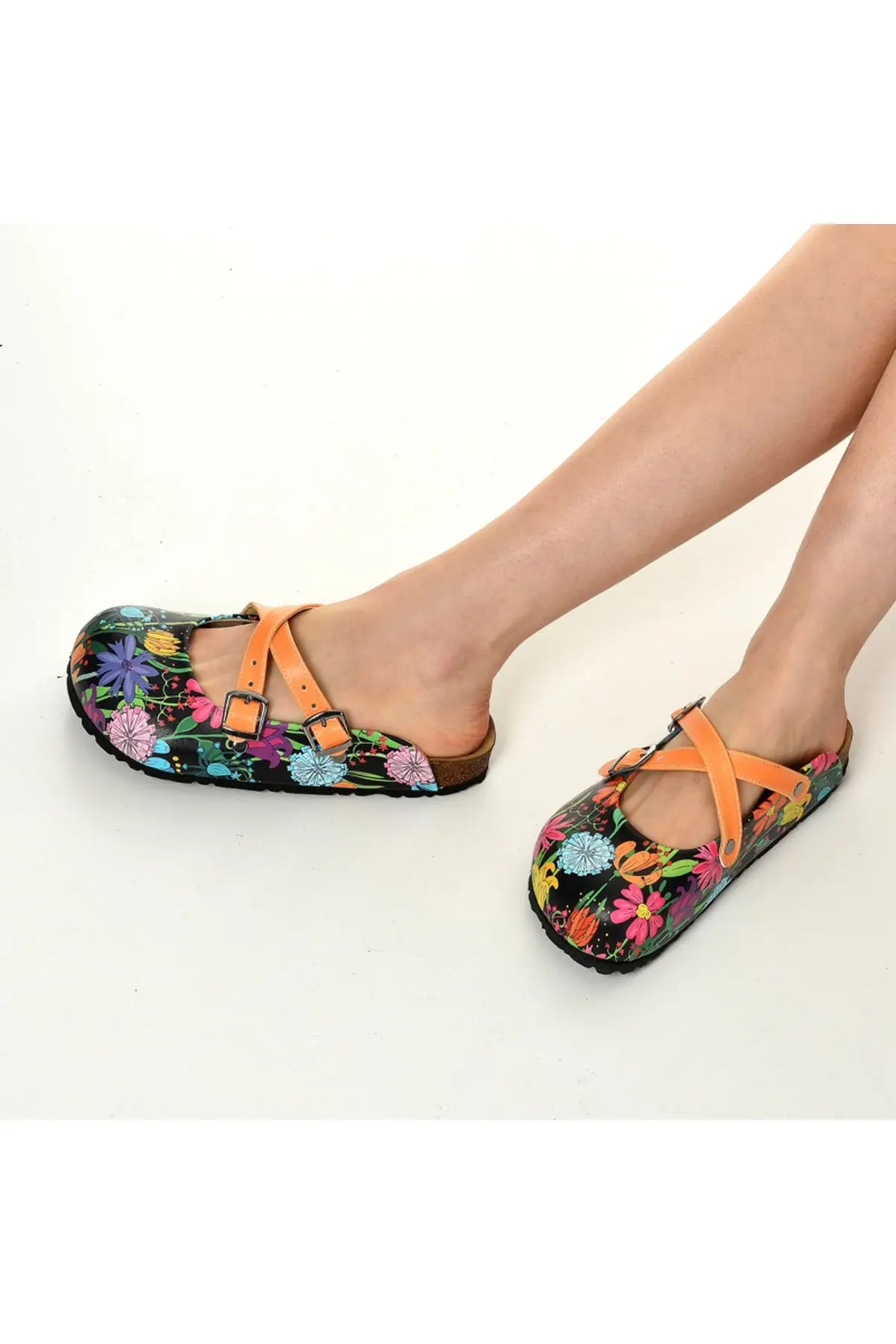 

Colorful Flower Cross Sabo Slippers casual shoes summer women fashion sandals clogs