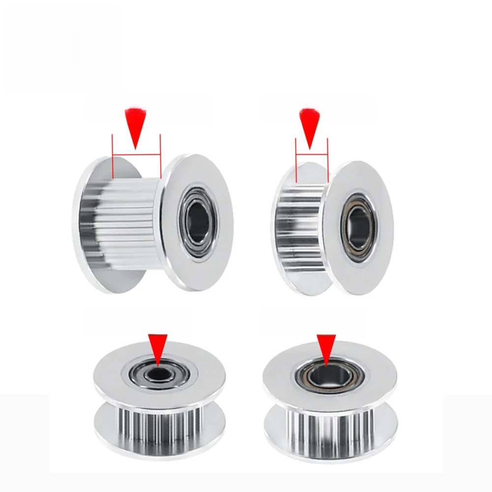 Roue synchrone passive de Type GT2, 16/20 dents, poulie d'entraînement de synchronisation en aluminium pour imprimante 3D, poulie de renvoi d'engrenage large 6mm/10mm