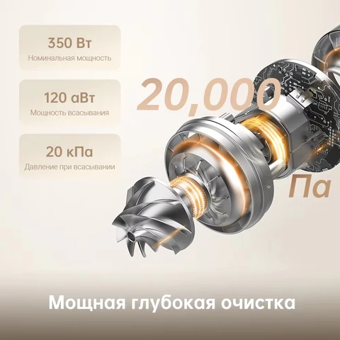 Беспроводной пылесос Dreame R10, циклонный контейнер, до 1000 Вт — детальный вид товара