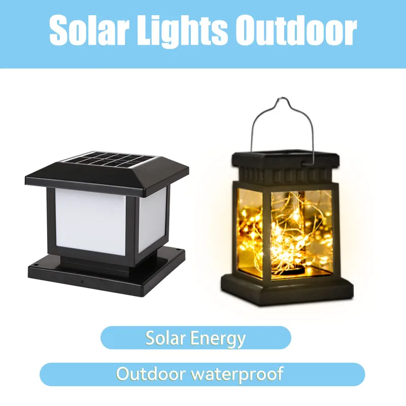 

Salor Outdoor Waterproof Light LED Garden Decoration Lights 1PCS/2PCS Wall Lamp Solar Lantern Powered For Parking Lot Courtyard