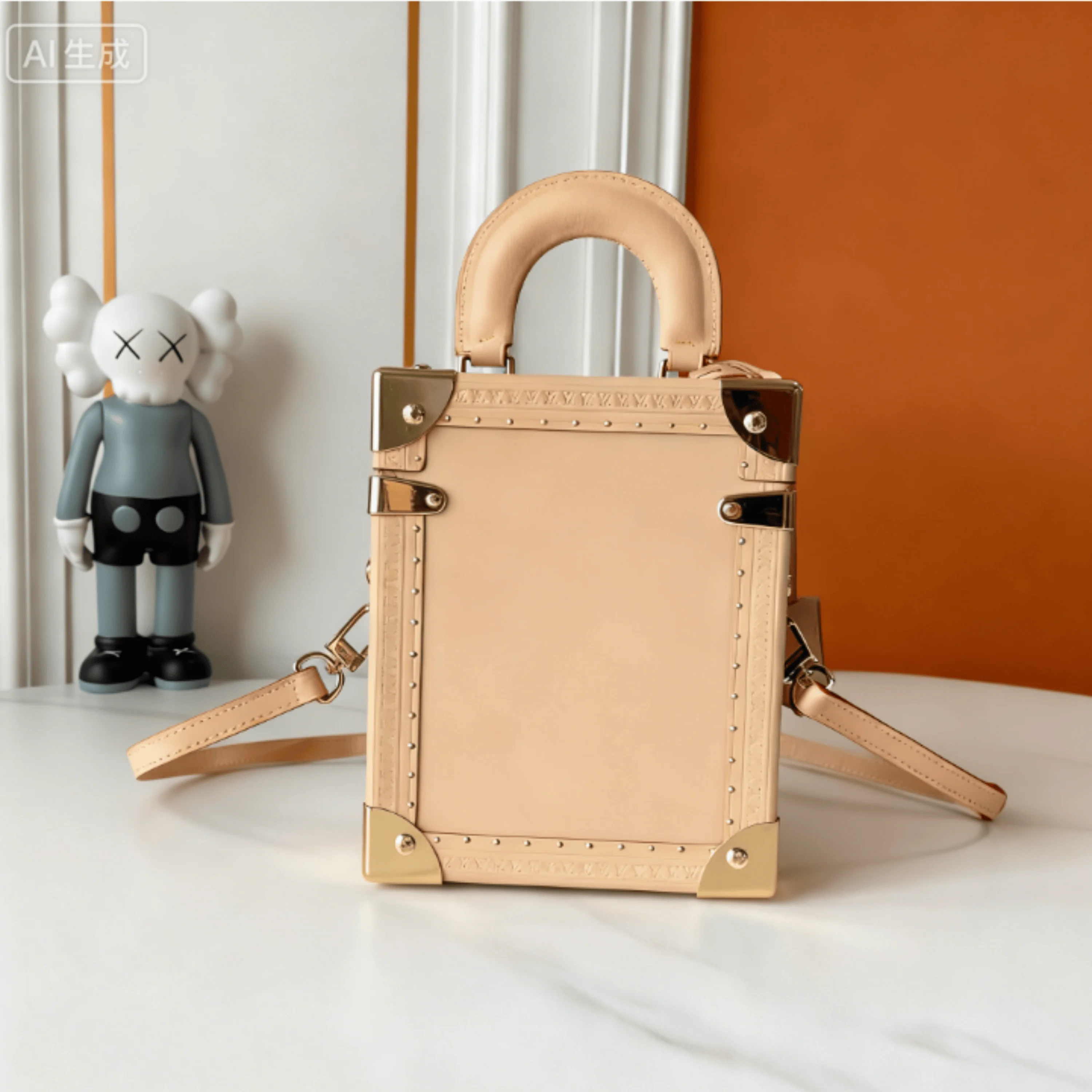 

2025 Women Hard Case Handbag Fashion Retro Artistic Simple and Durable Casual Christmas Gift Canvas Colorful Patterned Ladies Ba