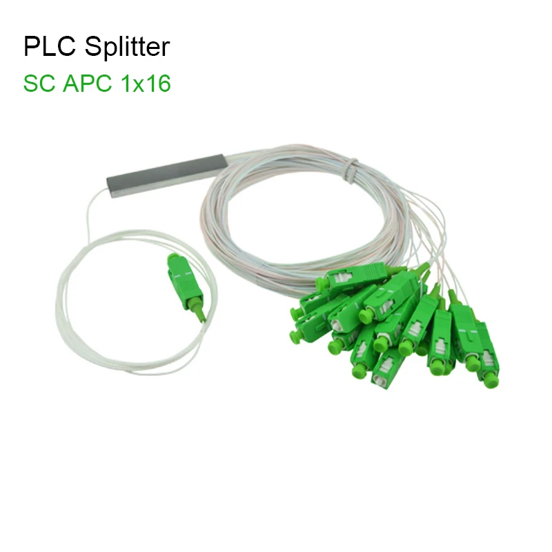 Imagem -06 - Plc sc Apc sm Único Modo de Fibra Óptica Divisor Cor 0.9 mm G657a1 Lszh Pvc 1m Ftth Alta Qualidade 1x16