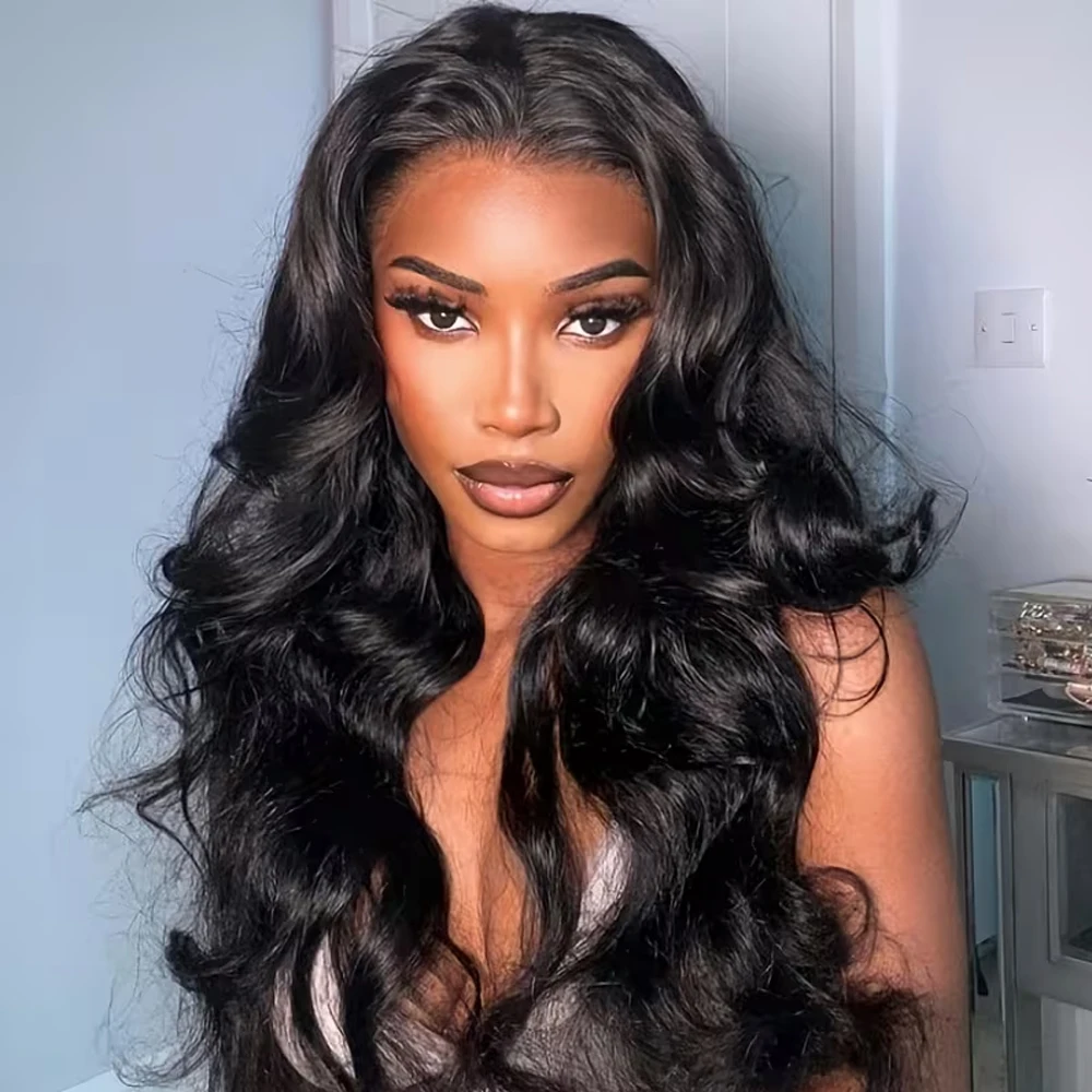 9x6 Glueless Wig Human Hair Pre Plucked Pre Cut Body Wave HD Closure Wig Human Hair Pre Bleached Knots With Baby Hair 250 Densit image 8