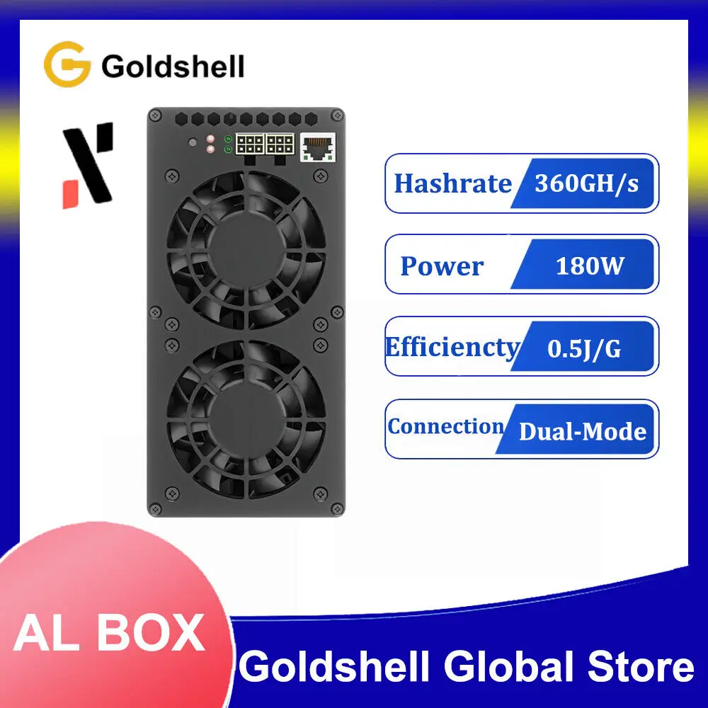 

2024 новый выпуск Goldshell коробка AL 360G 180W ALPH Miner Blake3 Alephium с блоком питания