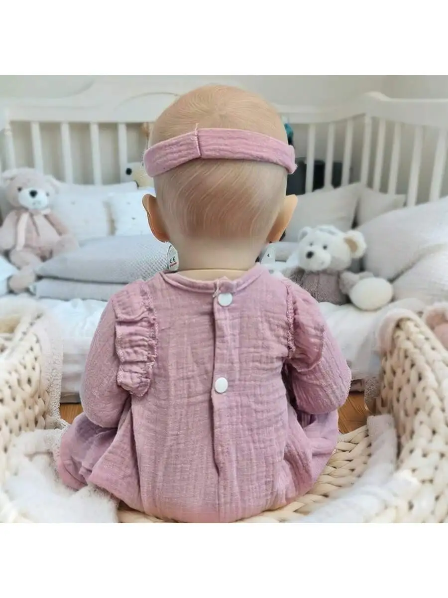 ตุ๊กตาเด็กทารกเหมือนจริง - ตุ๊กตาเด็กทารกทำจากไวนิลเนื้อนุ่มน่ารักขนาด 19 นิ้ว ตุ๊กตาเด็กทารกที่เหมือนจริงที่สามารถจัดท่าทางได้ (เฉพาะตุ๊กตา/ไม่มีอุปกรณ์เสริม)