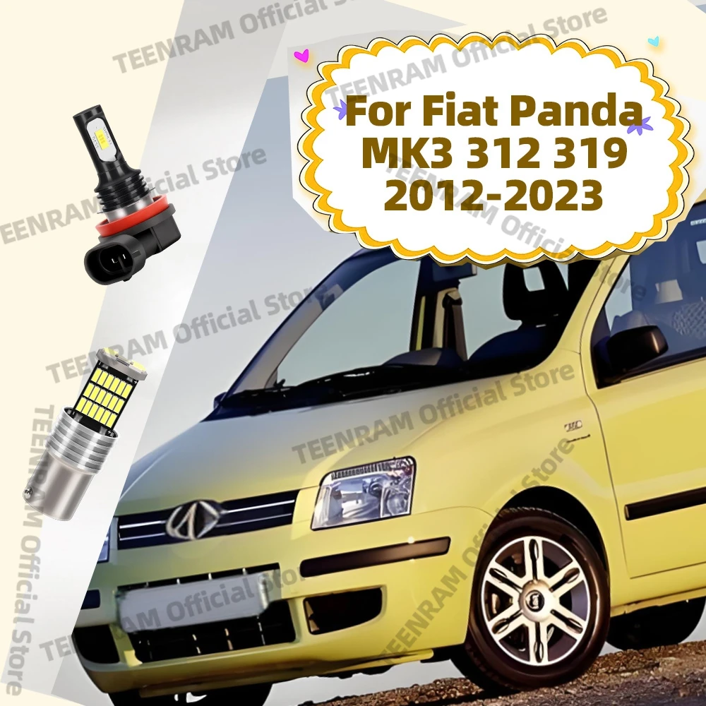 

Подходит для Fiat Panda MK3 312 319 2012-2023 - Светодиодные лампы 6000K Противотуманные фары Высокояркие DRL дневные ходовые огни