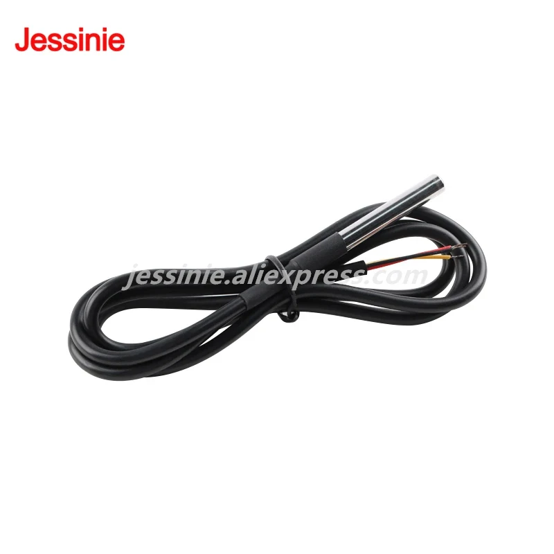 DS18B20 LM35DZ SHT20 SHT30 SHT40 AHT10 AHT20 AHT30 Waterproof Thread Digital Temperature Probe Sensor I2C Stainless Steel Cable