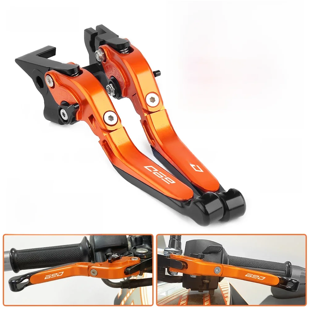 Motocykle Kierownica CNC Składane dźwignie sprzęgła hamulca Regulowane dla KTM 690 Duke SMC SMC-R Enduro R 2014 2015 2016 2017 — zdjęcie 2