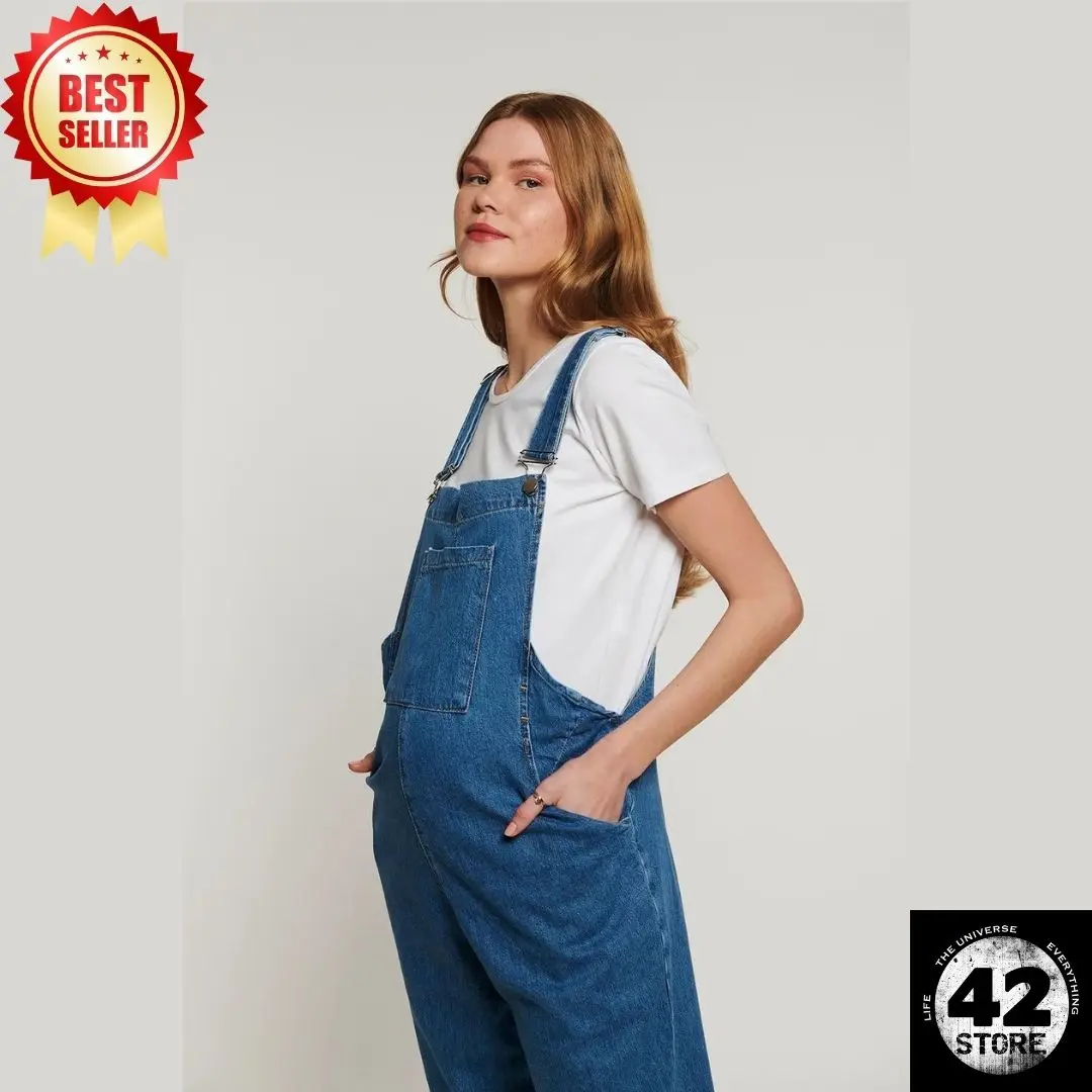 Blue Denim Salopet for Pregnant Women