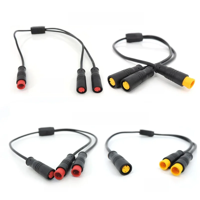 AliExpress m8 2 3 Pin way Y Splitter 1 male female to female male cable Splitter Connector Waterproof Julet 9mm Signal Sensor E-bike cord