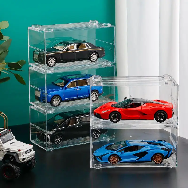 1:24 Car Model Display Box Transparent Dustproof Car Model Storage Display Cabinet Can Be Superimposed Display Cabinet