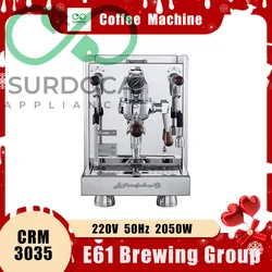 Coffee Machine CRM3035 Italian Concentration E61 Brewing Head, Semi-automatic Dual Boiler 15 Bar Vibration Pump