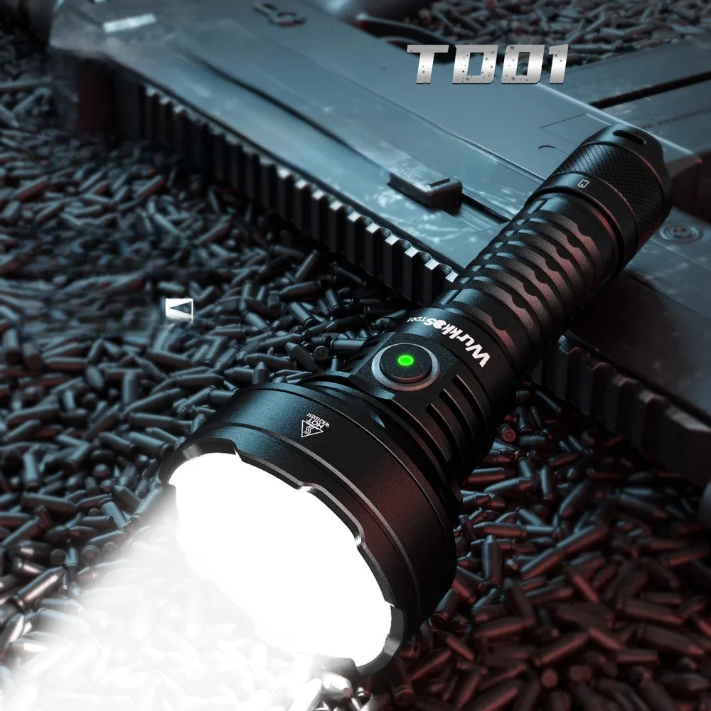 WurPatrick os TD01 21700 Rechargeable DulFlashlight LED USB-C 2200Lm Torche PMMA Lentille Jeter 1039M IPX8 Étanche EDC Tail Switch