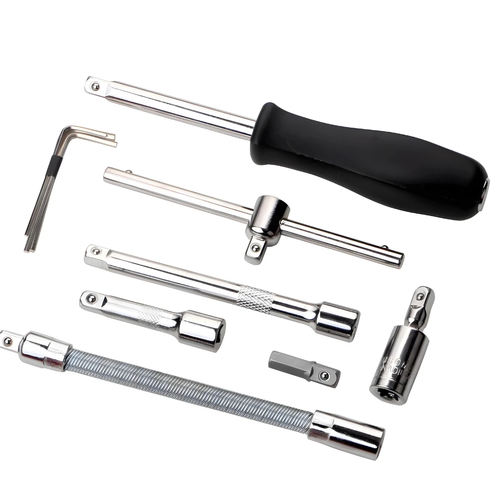 مجموعة أدوات مكونة من 46 قطعة مفتاح ربط بسقاطة قابل للعكس مع لعبة مقبس الصيانة والإصلاح