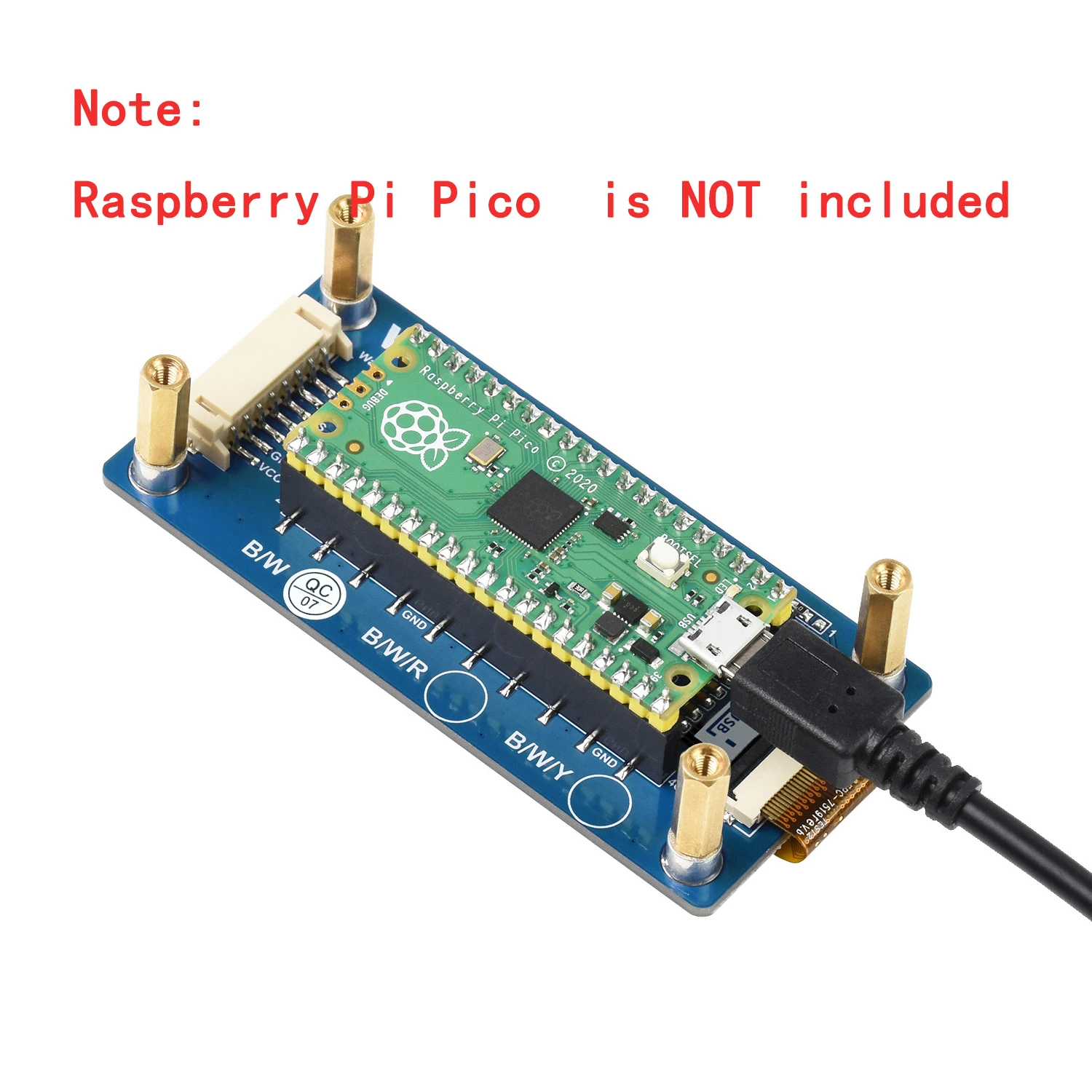 Modulo schermo E-ink EPaper da 2,9 pollici HAT per RPI Raspberry Pi Pico 2 W RP2040 Scheda di espansione RP2350 Breakout Shield