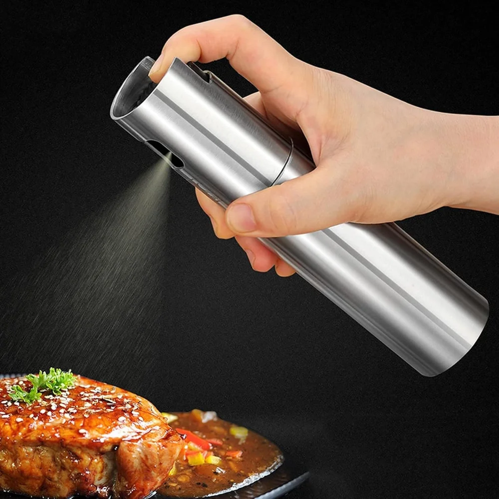 المحمولة 100 مللي الفولاذ المقاوم للصدأ الطبخ بخاخ زيت الزيتون ، المطبخ بخاخ زيت صغير أداة صغيرة ، زجاجة خل بخاخ زيت ل ai