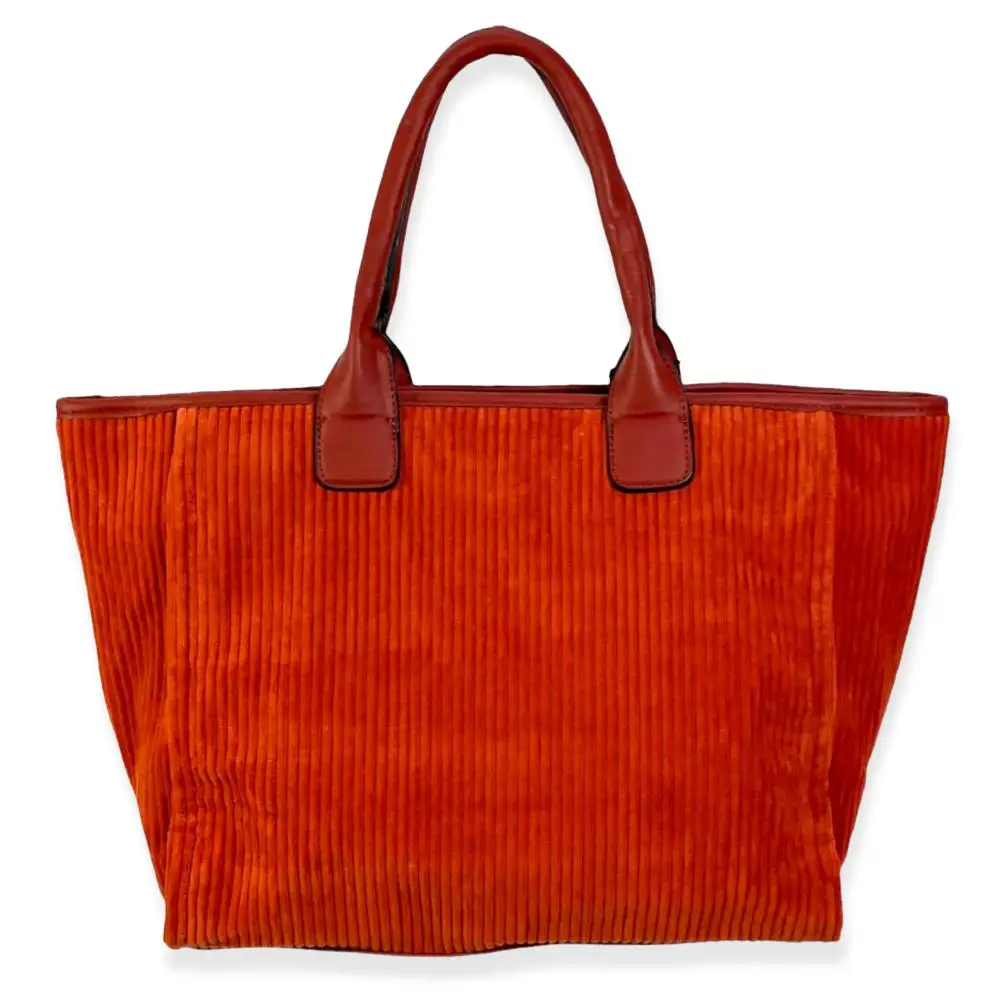 GORETT Women's Large Tote Shoulder Bag, Corduan with Handles PU Leather, Trapeze Shape, 2023 Spring