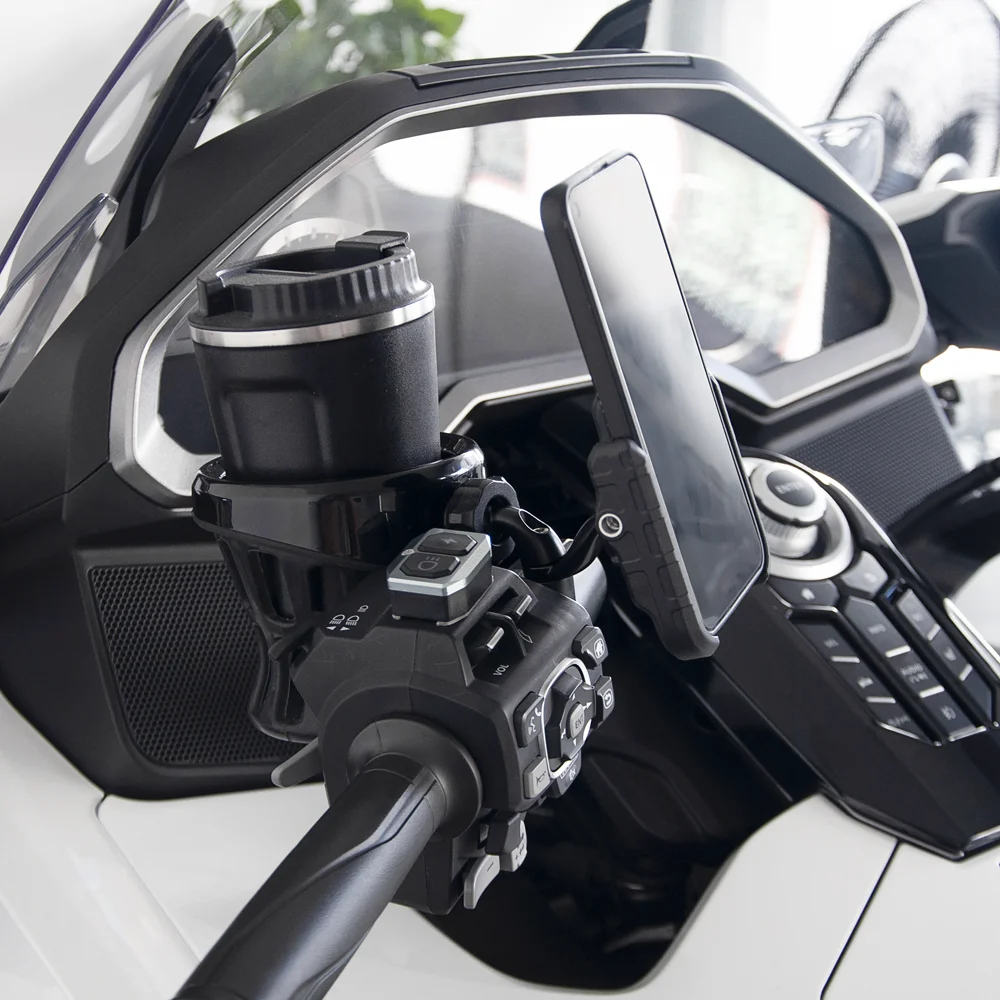 New Left Handlebar Bracket Cup Holder Motorcycle Drinking Holder Cup For Honda Goldwing 1800 GL1800 DCT F6B 2018-2023