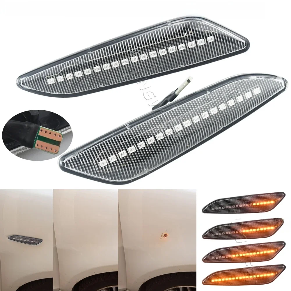 1 paire de feux de position latéraux dynamiques LED, clignotants en flèche, pour Alfa Romeo 156 147 pour Fiat Tipo Lancia Delta 3 Ypsilon