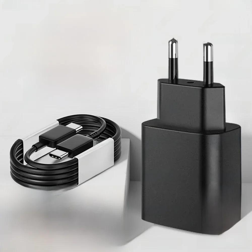 PD 45W Ladegerät Schnelllade-Telefonadapter für Samsung Galaxy S24 S23 S22 S25 Ultra A54 A15 A35 A55 5G Ladegerät USB Typ C Kabel