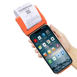 58mm POS Thermal Receipt Printer Barcode Reader Bluetooth Handheld POS Machine Terminal POS Printer Mobile Barcode Scanner 2 in1