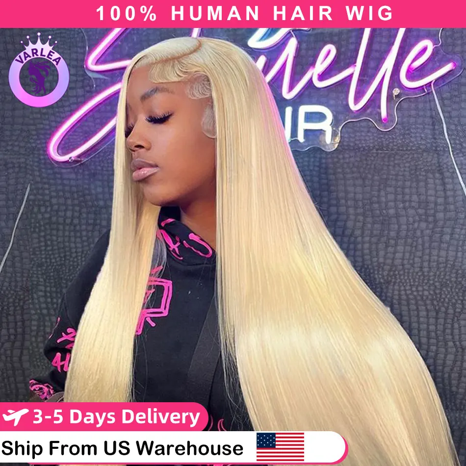 613 13x6 Lace Front Wig Human Hair Blonde Straight 13x4 Lace Front Wigs Pre Plucked 613 Blonde Straight Human Hair Wigs