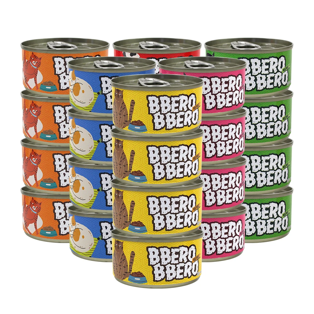 bbero bbero gravy can 80g x 24ea cat snack