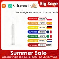 XIAOMI MIJIA MEO705 Portable Tooth Flosser Teeth Whitening 2 Nozzles Electric Teeth Cleaner Water Pulse Water Flosser IPX7 Water