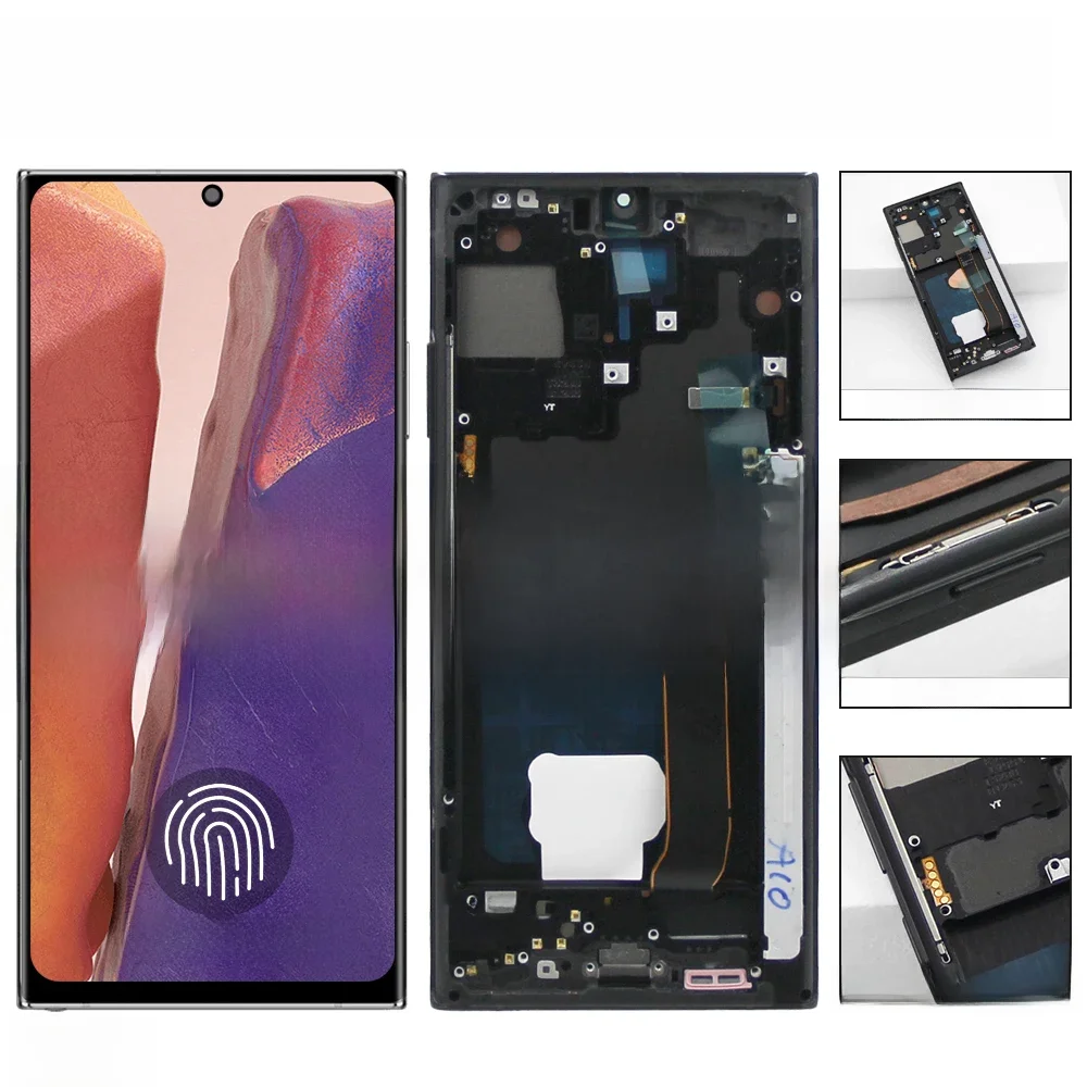 Amoled note 20 ultra bildschirm, für samsung galaxy note 20 ultra display n986b/ds n986u touchscreen