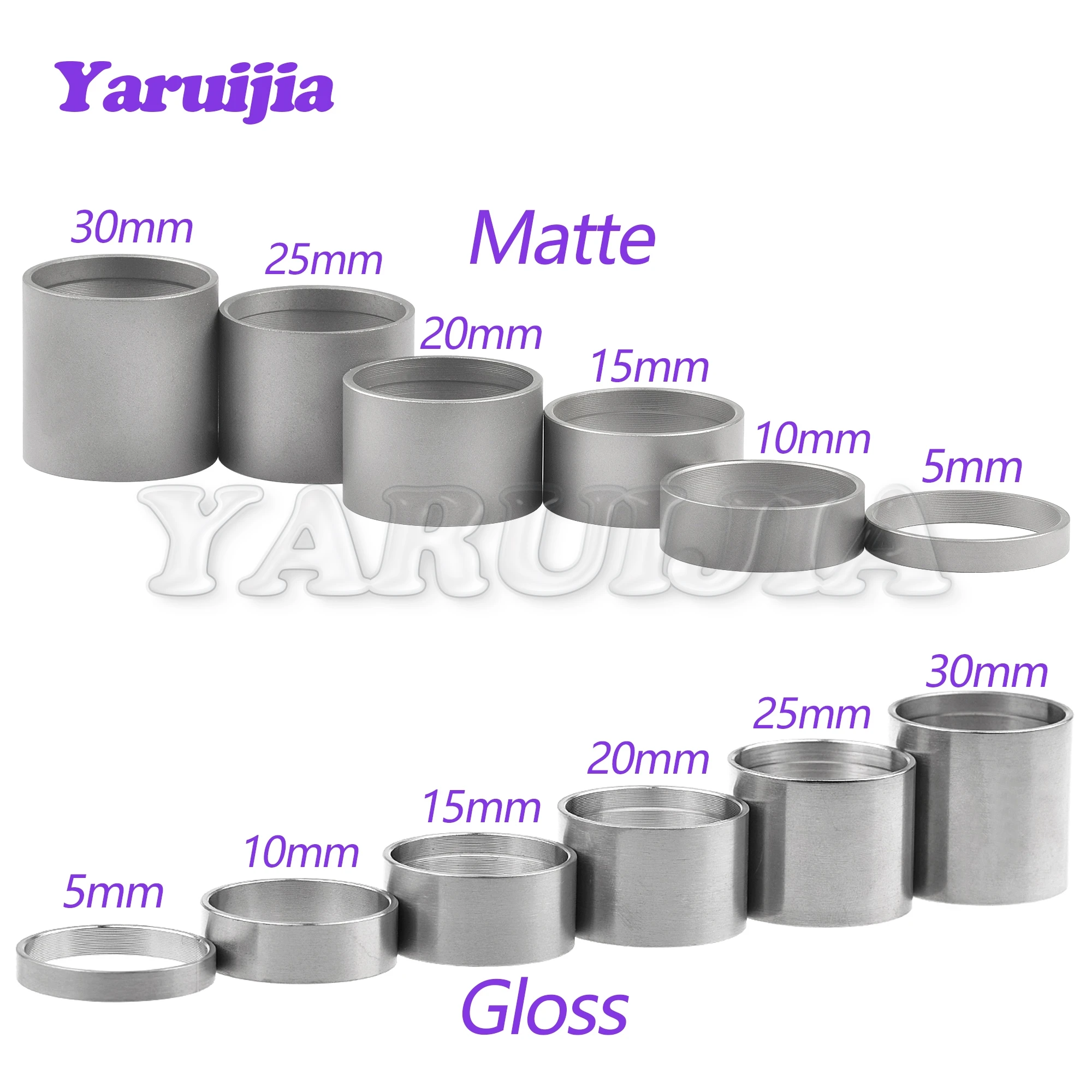 Yaruijia Titanium Bicycle Headset Spacer Washers 1-1/8\