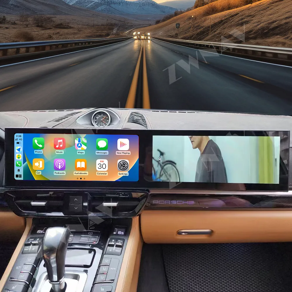 24.6'' Dual Screen for Porsche Cayenne 2010-2017 GPS Navi Wireless Carplay Auto Multimedia Car Radio Player Stereo Head Unit