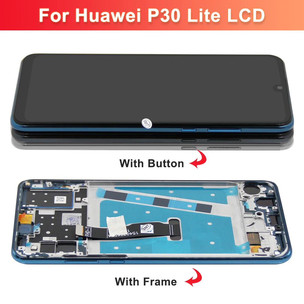 P30 Lite Screen, For HUAWEI P30 Lite LCD Display MAR-LX1M LX2 AL00 Touch Screen For HUAWEI P30 Lite Nova 4e Screen Replacement