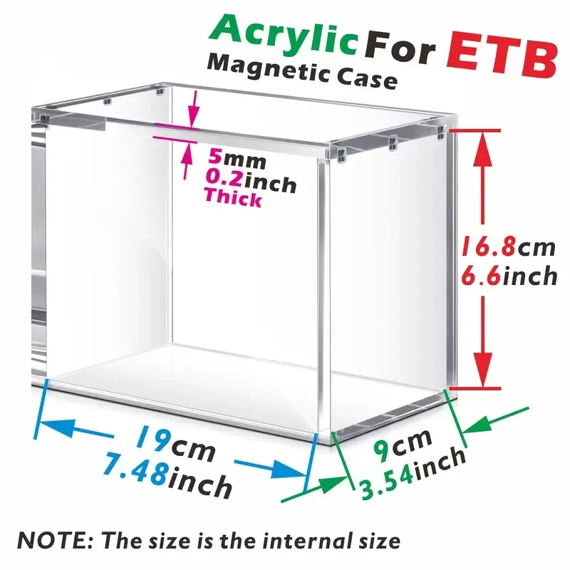 Acrylic Stackable Display Box Suitable for Elite Trainers Compatible with ETB High-quality Rectangular Storage Box