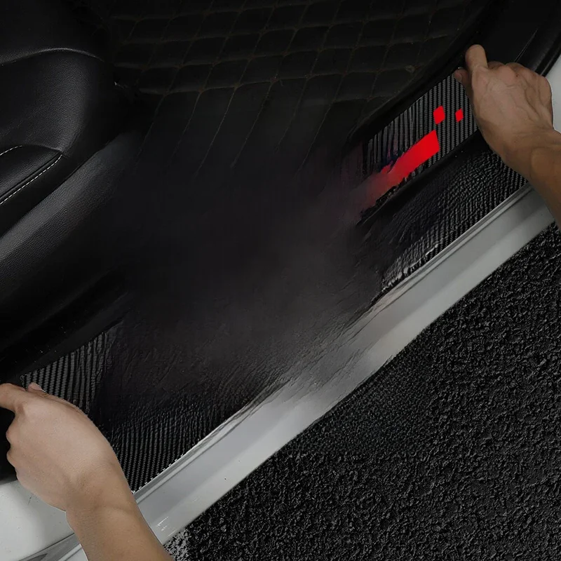 4 stücke auto tür schweller schutz carbon faser aufkleber anti kratzer für opel mokka 2023 2016 e x