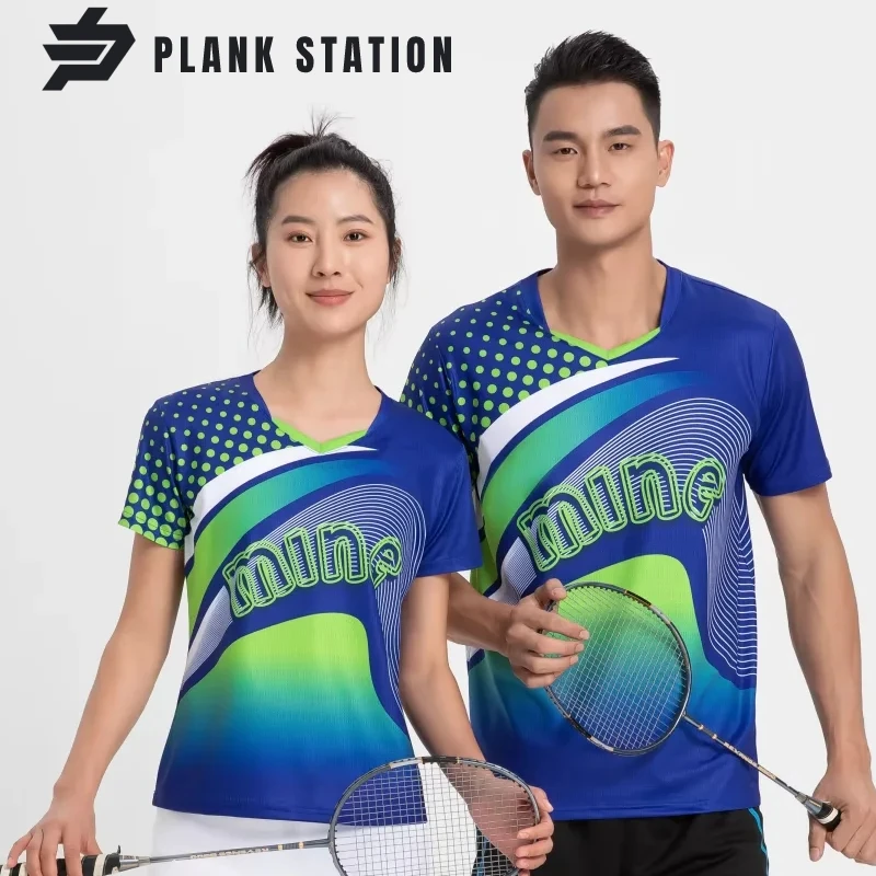 

Tennis Shirt For Men Women Couple Uniform Badminton Pingpong Running T-Shirt Unisex Sportwear Breathable High Quality