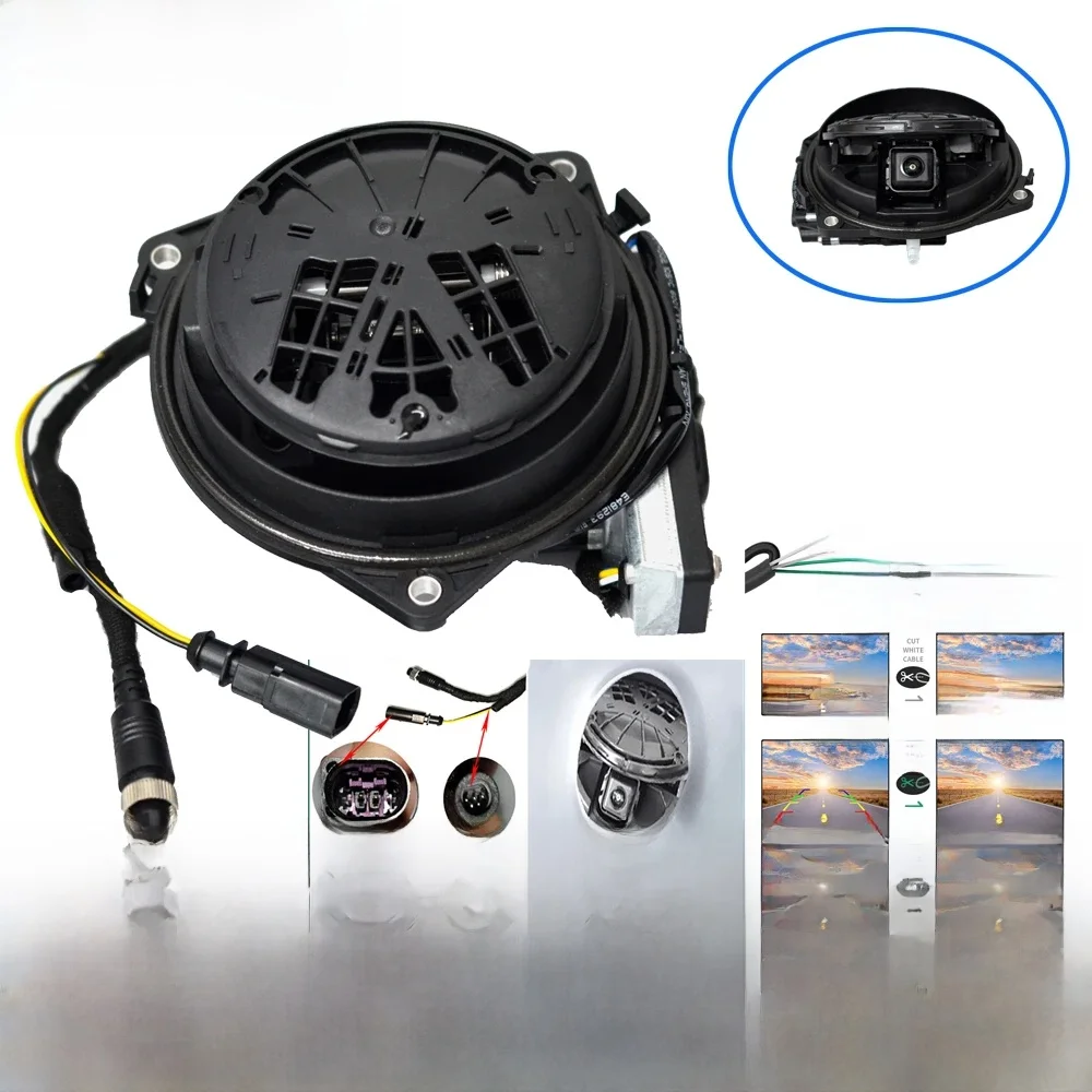Gouden Fisheye 170 °   AHD 1080P Flip Emblem Reverse Backup Camera Voor VW Passat CC Golf 6/7/8 Magotan B6/B7/B8 Polo Kever EOS T-roc - afbeelding 2